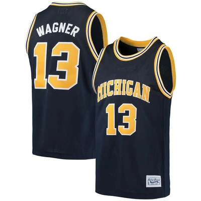 Retro Brand Original  Moritz Wagner Navy Michigan Wolverines Alumni Basketball Jersey