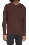 Reigning Champ Long Sleeve Cotton T-shirt In Brown