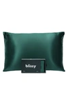 Blissy Mulberry Silk Pillowcase In Emerald