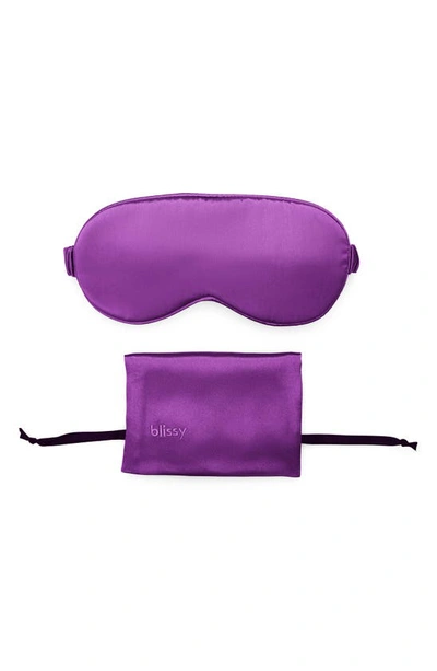 Blissy Silk Sleep Mask In Royal Purple