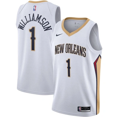 Nike Zion Williamson White New Orleans Pelicans Swingman Jersey