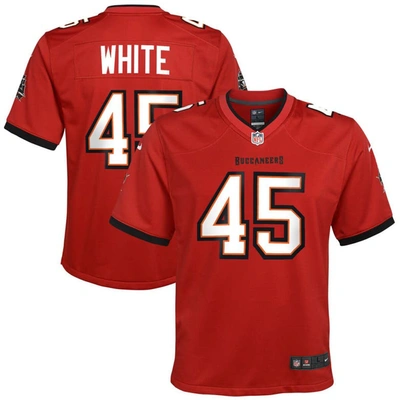 Nike Kids' Youth  Devin White Red Tampa Bay Buccaneers Game Jersey