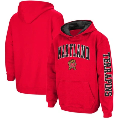 Colosseum Kids' Youth  Red Maryland Terrapins 2-hit Team Pullover Hoodie