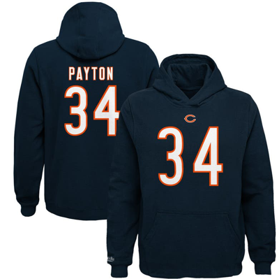 Mitchell & Ness Kids' Youth  Walter Payton Navy Chicago Bears Retired Player Name & Number Fleece Pullover