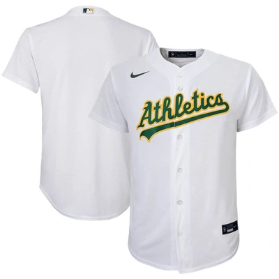 Nike Kids' Youth  White Oakland Athletics Home Replica Team Jersey