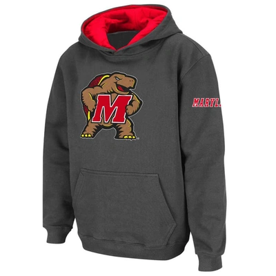 Stadium Athletic Kids' Youth  Charcoal Maryland Terrapins Big Logo Pullover Hoodie