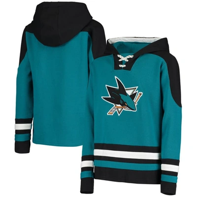 Outerstuff Kids' Youth Teal San Jose Sharks Ageless Must-have Lace-up Pullover Hoodie