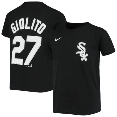 Nike Kids' Youth  Lucas Giolito Black Chicago White Sox Player Name & Number T-shirt