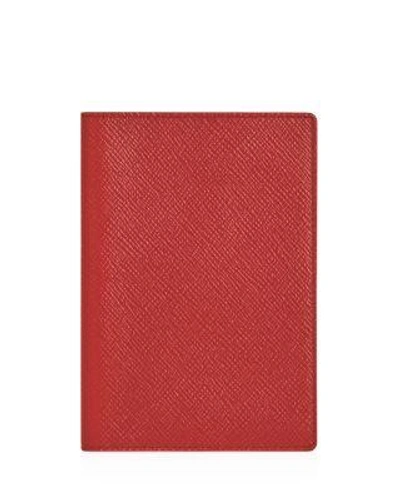 Smythson Passport Cover In Red