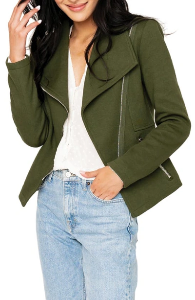Gibsonlook Moto Jacket In Deep Green