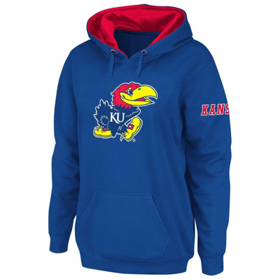 Stadium Athletic Women's  Royal Kansas Jayhawks Big Logo Pullover Hoodie