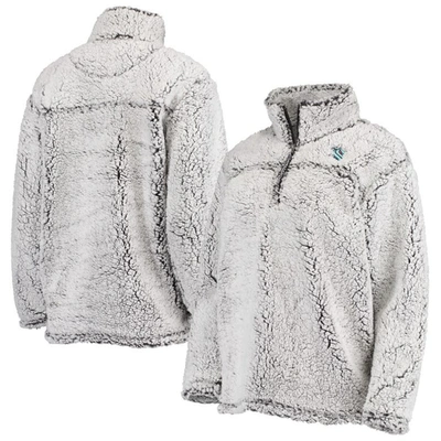 G-iii 4her By Carl Banks Gray Seattle Kraken Sherpa Quarter-zip Jacket