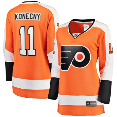 Fanatics Branded Travis Konecny Orange Philadelphia Flyers Home Premier Breakaway Player Jersey
