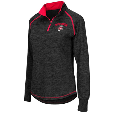 Colosseum Women's Black Maryland Terrapins Bikram 1/4 Zip Long Sleeve Jacket