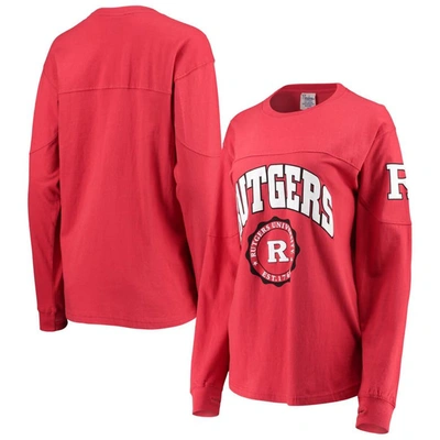 Pressbox Scarlet Rutgers Scarlet Knights Edith Long Sleeve T-shirt