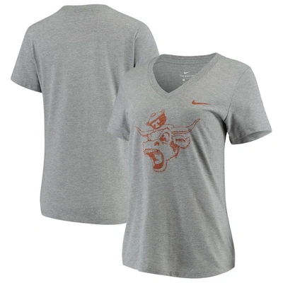 Nike Heathered Gray Texas Longhorns Vault Tri-blend V-neck T-shirt