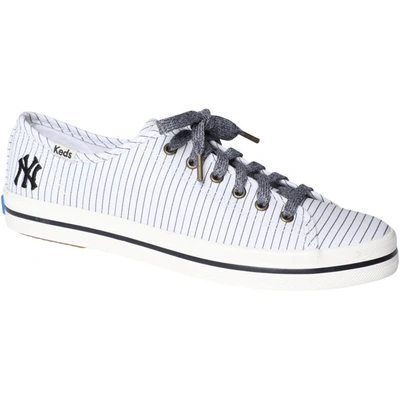 Kedsr Keds White New York Yankees Kickstart Pinstripe Sneakers