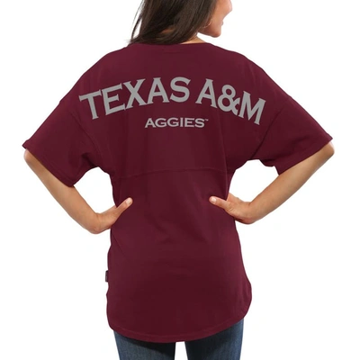 Spirit Jersey Maroon Texas A&m Aggies  Oversized T-shirt