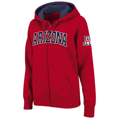 Colosseum Women's Stadium Athletic Cardinal Arizona Wildcats Arched Name Full-zip Hoodie