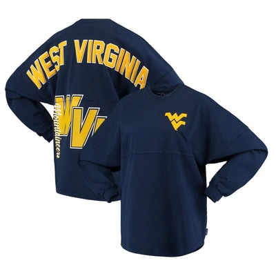 Spirit Jersey Navy West Virginia Mountaineers Loud N Proud  T-shirt