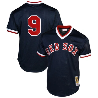 Mitchell & Ness Ted Williams Boston Red Sox 1990 Authentic Cooperstown Collection Batting Practice Jersey In Navy