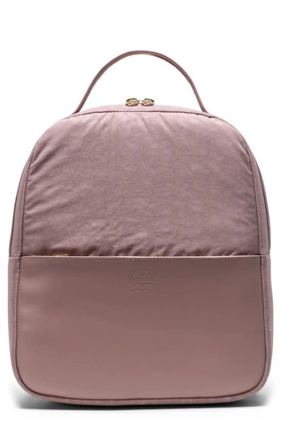 Herschel Supply Co Small Orion Nylon & Leather Backpack In Ash Rose