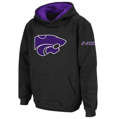 Stadium Athletic Kids' Youth  Black Kansas State Wildcats Big Logo Pullover Hoodie