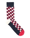 Happy Socks Filled Optic Cotton Blend Socks In Red