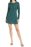 Reformation Kenmare Long Sleeve Knit Minidress In Venture