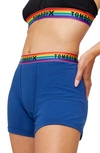 Tomboyx Leakproof Moderate Absorbency 4.5-inch Trunks In Night Sky Rainbow