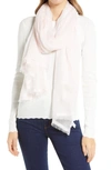 Nordstrom Modal & Silk Stripe Scarf In Light Pink