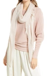 Nordstrom Modal & Silk Stripe Scarf In Beige Sand