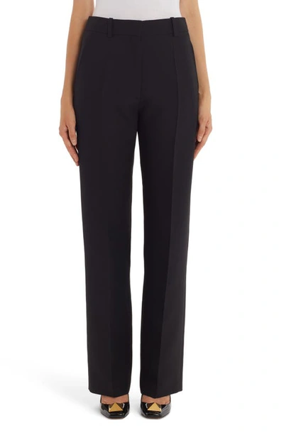 Valentino Straight Leg Trousers In Nero 0no