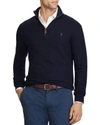 Polo Ralph Lauren Cotton Half-zip Sweater In Blue