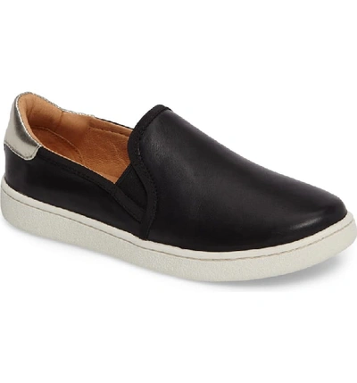 Ugg Cas Slip-on Sneakers In Black Leather