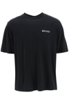 Marcelo Burlon County Of Milan Tempera Cross Cotton T-shirt In Black