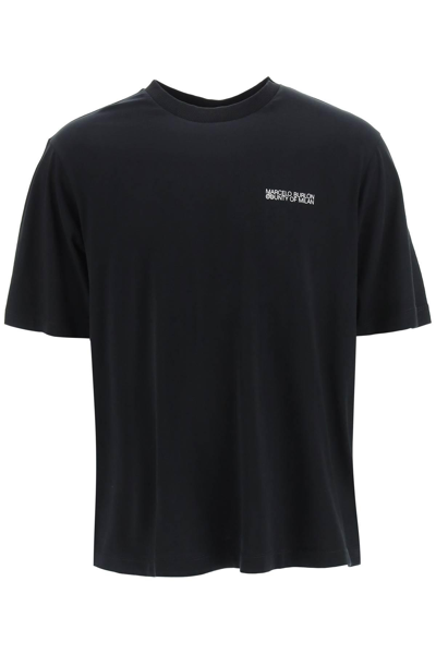 Marcelo Burlon County Of Milan Tempera Cross Cotton T-shirt In Black