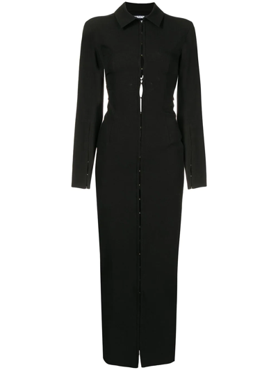 Jacquemus La Robe Obiou Long Dress In Black