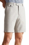 Ted Baker Ashfrd Regular-fit Stretch Cotton-blend Chino Shorts In Grey