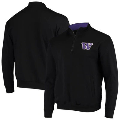 Colosseum Black Washington Huskies Tortugas Logo Quarter-zip Jacket