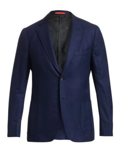 Isaia Blue Jacket 95610 C21gsi In Dark Blue