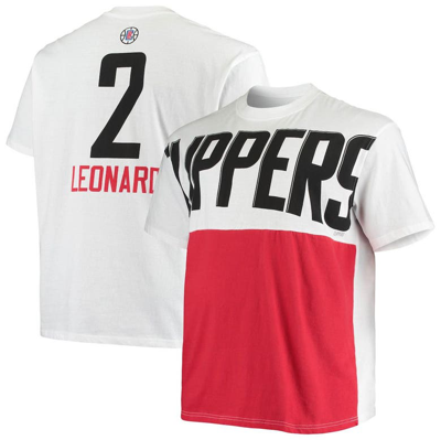 Fanatics Men's Kawhi Leonard White La Clippers Yoke T-shirt