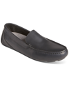 Sperry Davenport Venetian Mens Suede Slip-on Slip-on Shoes In Black