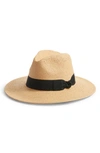 Nordstrom Paper Straw Panama Hat In Tan Dark Combo