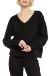 Nydj V-neck Sweater In Black