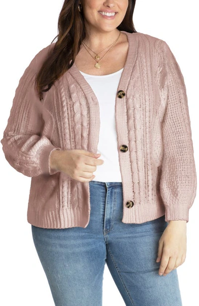 Adyson Parker Chenille Cardigan In Suede Touch V0376