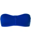 Stella Mccartney Neoprene & Mesh Bandeau Bikini Top - Blue