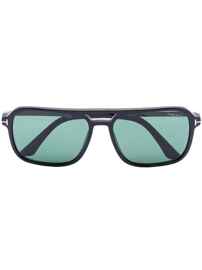 Tom Ford Black Rectangular Frame Sunglasses