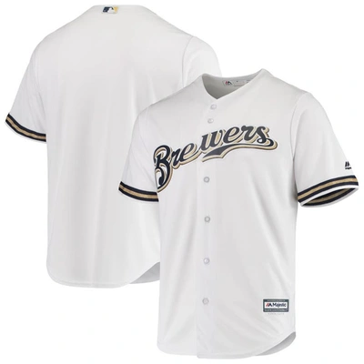 Majestic White Milwaukee Brewers Team Official Jersey
