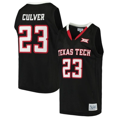 Retro Brand Original  Jarrett Culver Black Texas Tech Red Raiders Alumni Basketball Jersey